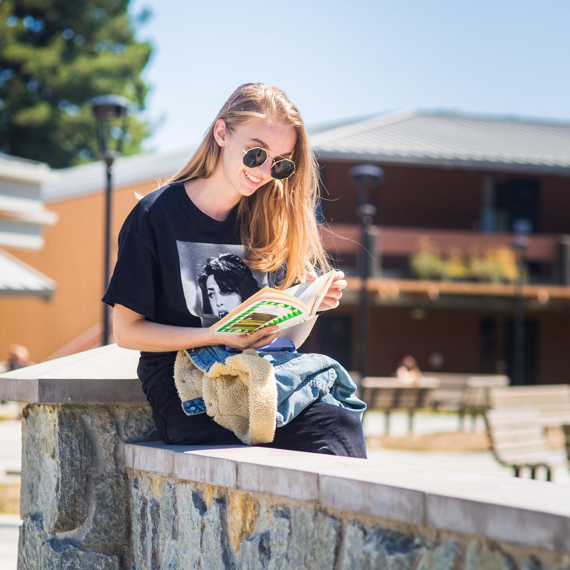 Student reading